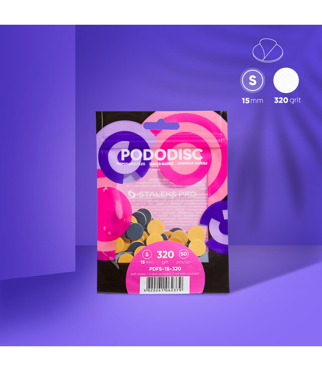 Refill Pads 15 mm. Podo Disc S 320 Grit 50 st.