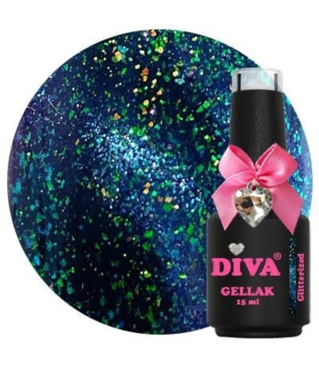 Diva 290 Gellak 9D Cat Eye Glitterized 15 ml.