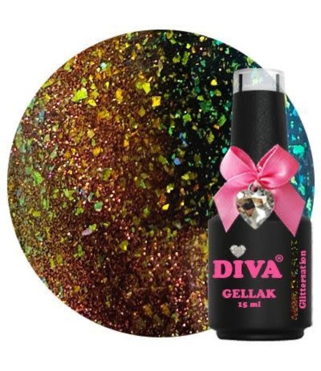 Diva 287 Gellak 9D Cat Eye Glittersation 15 ml.