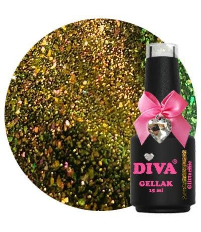 Diva 286 Gellak 9D Cat Eye Glitterific 15 ml.