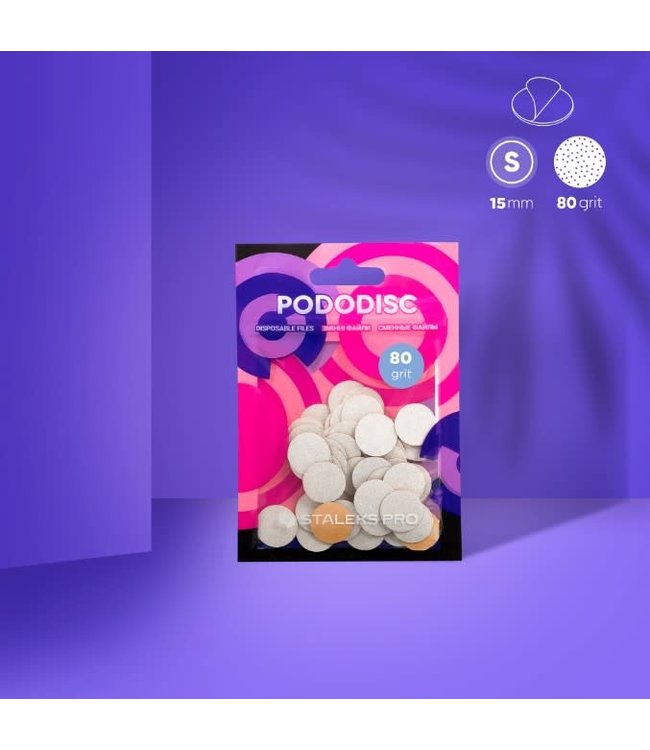 Refill Pads 15 mm. Podo Disc S 80 Grit 50 st.