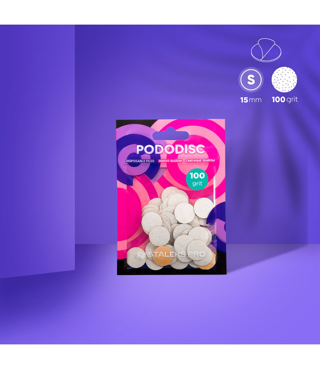 Refill Pads 15 mm. Podo Disc S 100 Grit 50 st.
