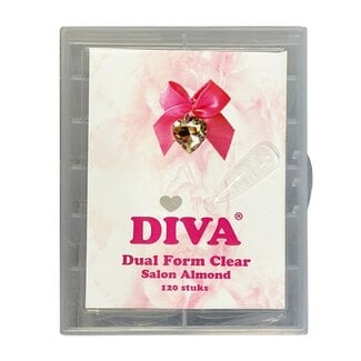 Diva Dual Form Clear Salon Almond 120 st.