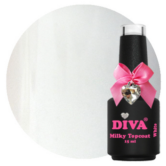 Diva Milky Topcoat White 15 ml.