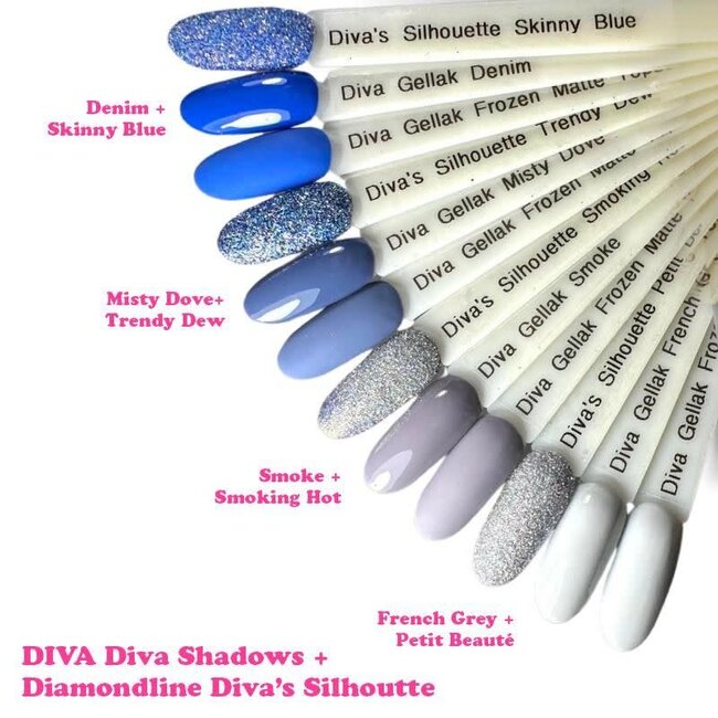 Set Gellak Diva Shadows 4 st. 10 ml.