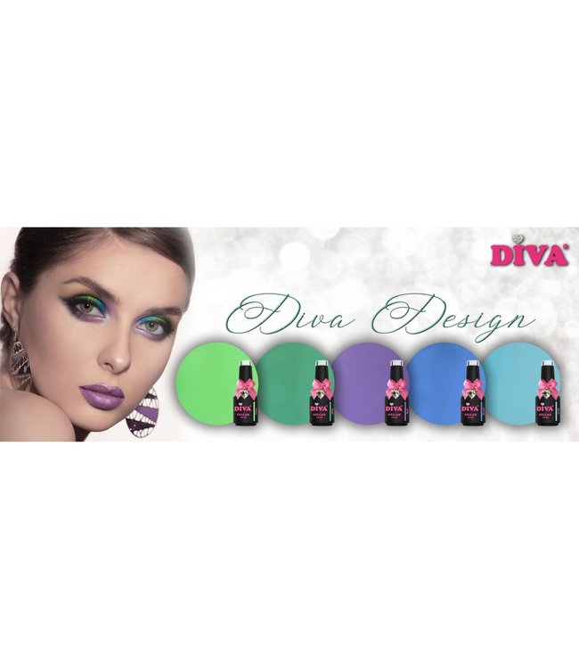 Diva Set Gellak Diva Design 5 st. 10 ml.