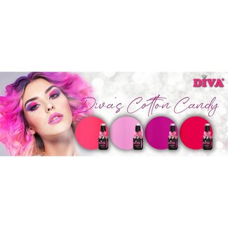 Diva Set Gellak Diva's Cotton Candy 4 st. 10 ml.