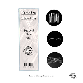 Urban Nails Press On / Showtips Squoval Clear 504 st.