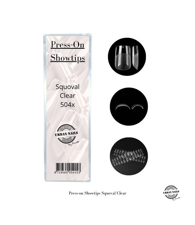 Press On / Showtips Squoval Clear 504 st.