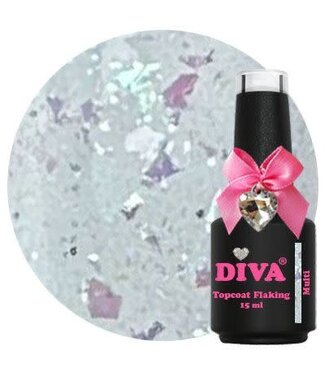 Diva Topcoat Flaking Multi 15 ml.