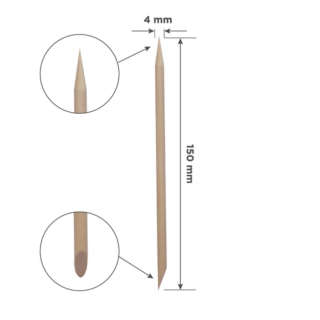 Wooden Orange Sticks for Manicure 150 mm. 10 st.