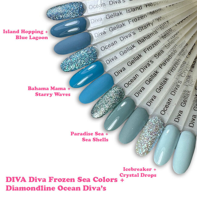 Set Gellak Diva Frozen Sea 4 st. 10 ml.