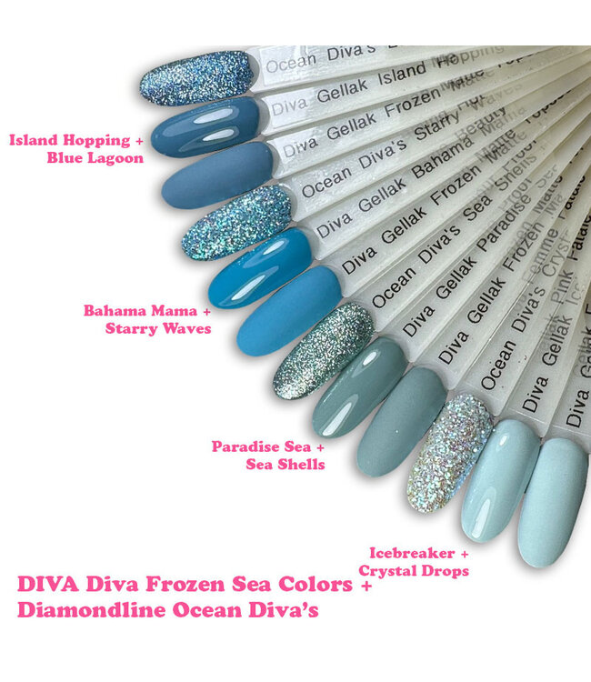 Set Gellak Diva Frozen Sea 4 st. 10 ml.