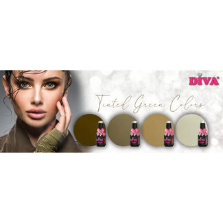 Diva Set Gellak Tinted Green Colors 4 st. 10 ml.