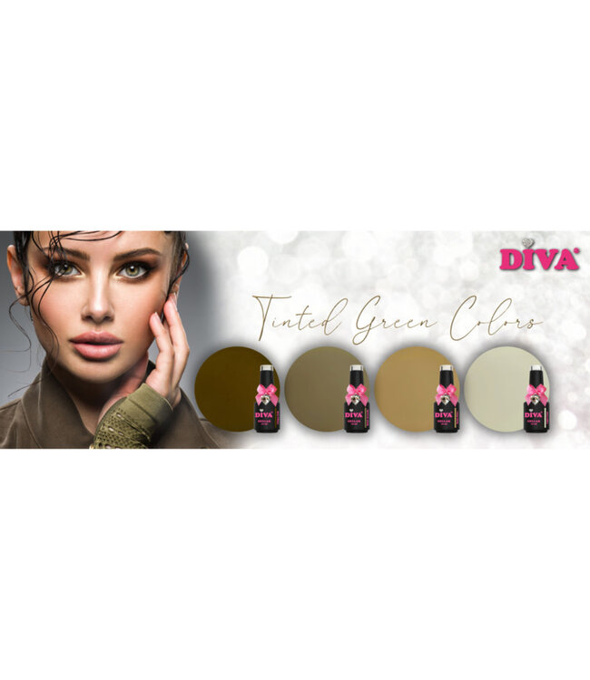 Set Gellak Tinted Green Colors 4 st. 10 ml.