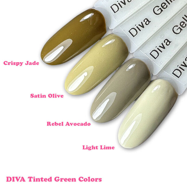 Set Gellak Tinted Green Colors 4 st. 10 ml.
