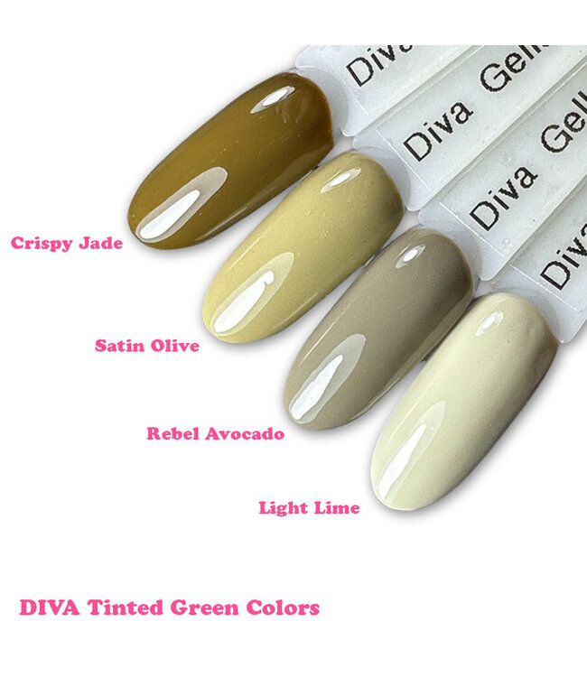 Set Gellak Tinted Green Colors 4 st. 10 ml.