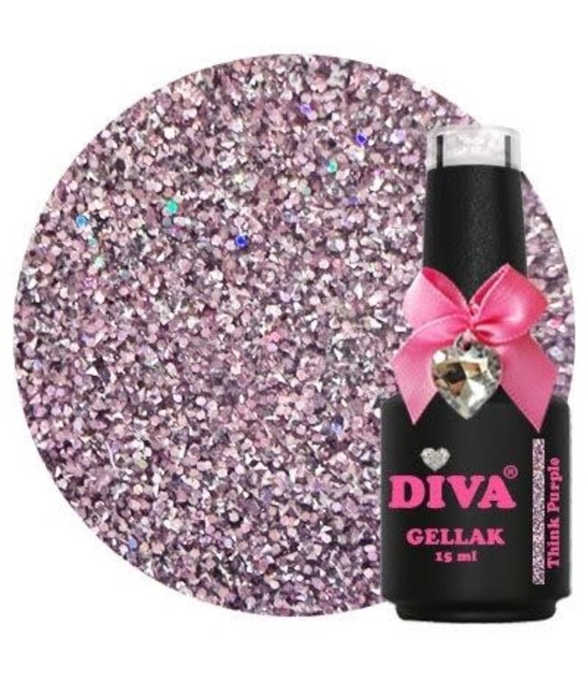 Diva 344 Gellak Think Purple 15 ml. Reflecterend