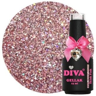 Diva 341 Gellak Think Pink 15 ml. Reflecterend