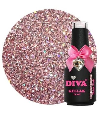 Diva 341 Gellak Think Pink 15 ml. Reflecterend