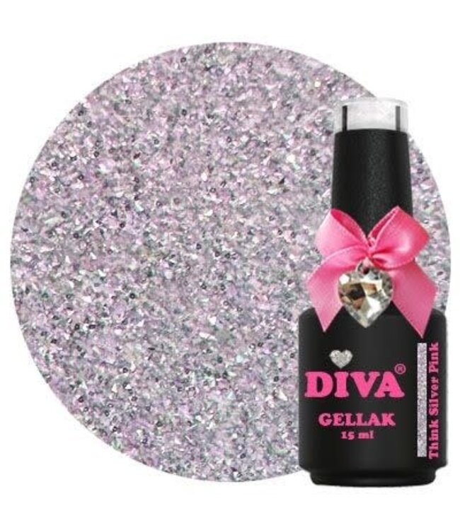 Diva 340 Gellak Think Silver Pink 15 ml.