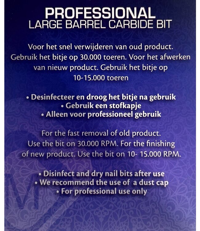 Large Barrel Carbide Bit Medium