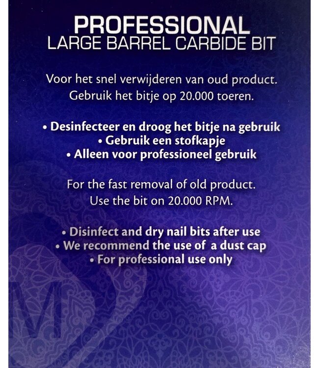 Large Barrel Carbide Bit Grof