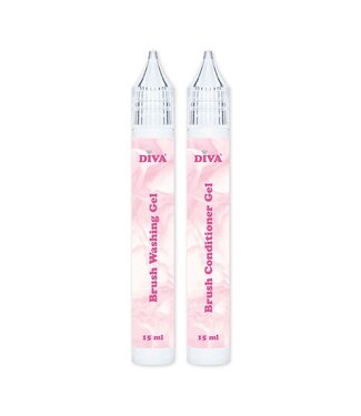 Diva Set Brush Washing & Conditioner Gel 2 x 15 ml.