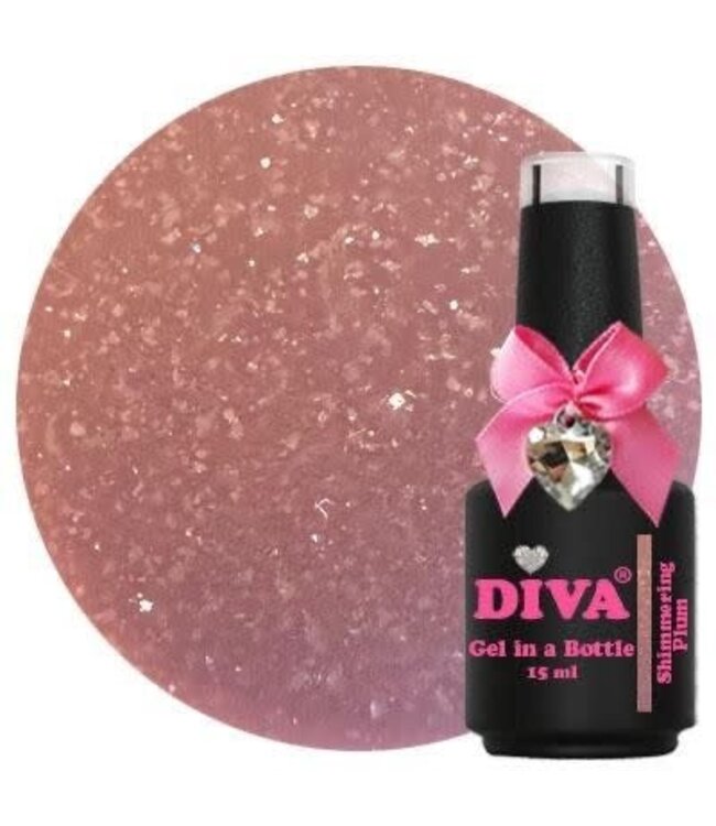 Diva Gel in a Bottle Shimmering Plum 15 ml.