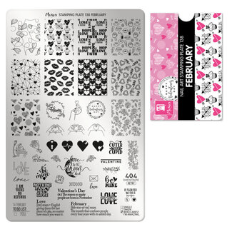Moyra Stempelplaat 138 February met gratis Try on Sheet