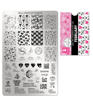 Moyra Stempelplaat 138 February met gratis Try on Sheet