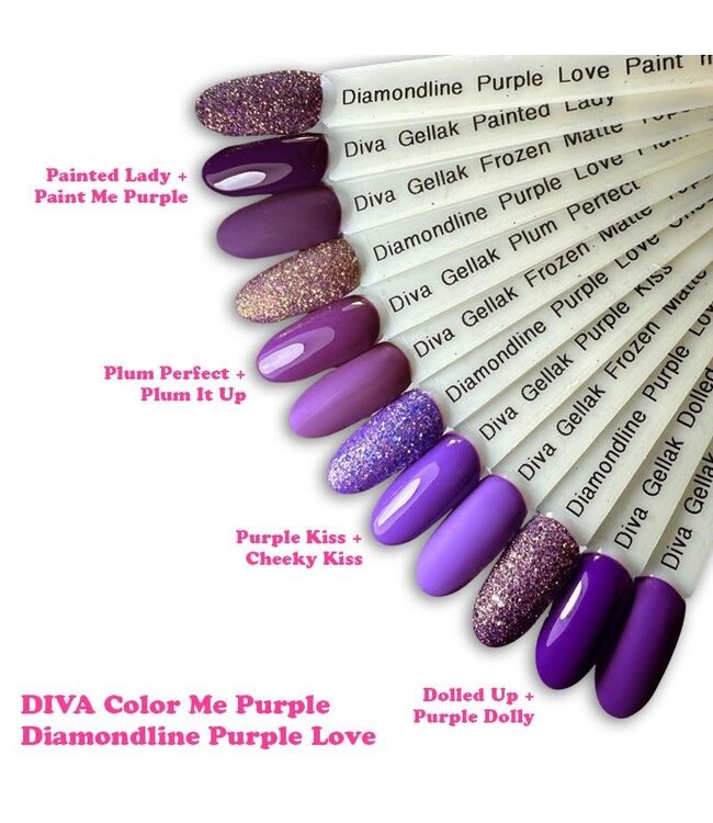 Set Gellak Color me Purple 4 st. 10 ml.