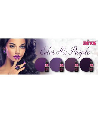 Diva Set Gellak Color me Purple 4 st. 10 ml.