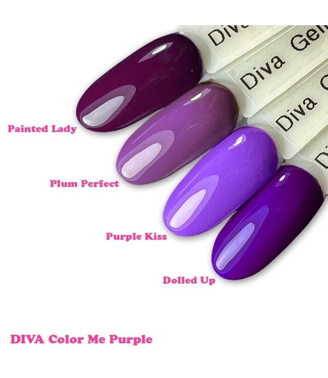 Set Gellak Color me Purple 4 st. 10 ml.