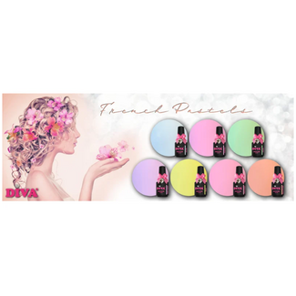 Diva Set Gellak French Pastel 7 st. 10 ml.