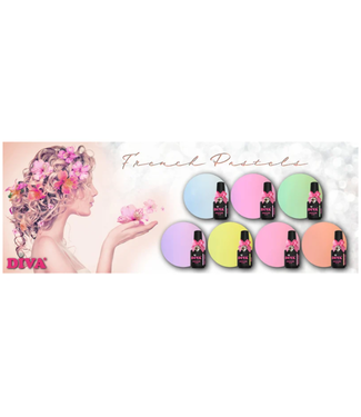 Diva Set Gellak French Pastel 7 st. 10 ml.