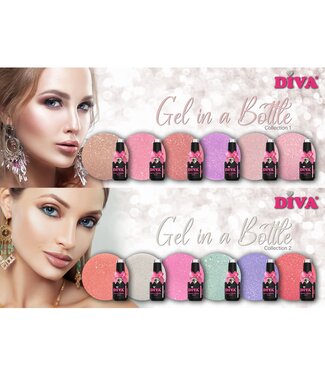 Diva Set Gel in a Bottle Lovely Glow I en II 12 st. + gratis Fineliner Long
