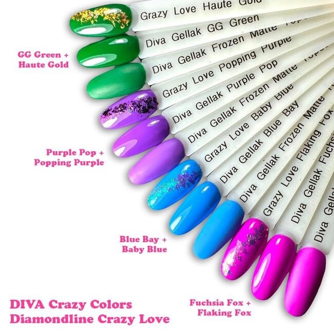 Set Gellak Crazy Colors 4 st. 10 ml.