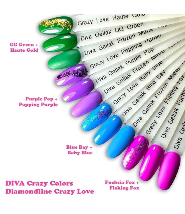 Set Gellak Crazy Colors 4 st. 10 ml.