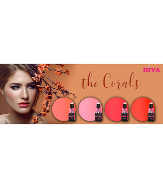 Diva Set Gellak The Corals 4 st. 10 ml.