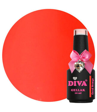 Diva 63 Gellak Coral Orange 10 ml.