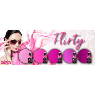 Diva Set Gellak Flirty 5 st. 10 ml.
