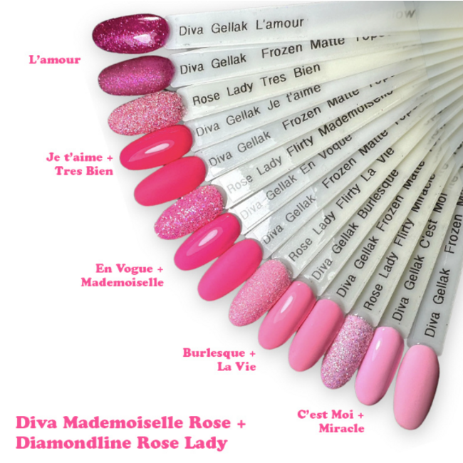 Set Gellak Mademoiselle Rose 5 st. 10 ml.