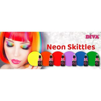 Diva Set Gellak Neon Skittles 6 st. 10 ml.