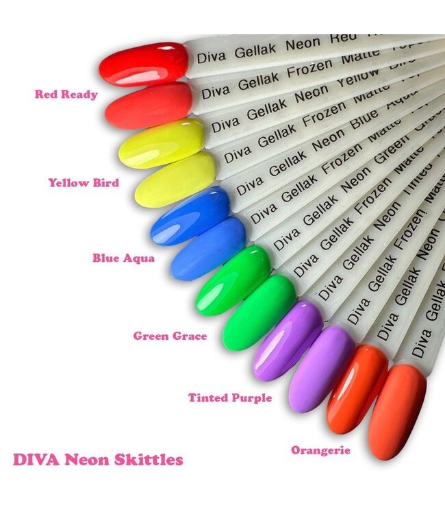 Set Gellak Neon Bubblicious & Skittles 12 st. 10 ml.