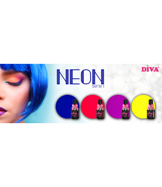 Diva Set Gellak Neon Collectie 1, 4 st. 15 ml.