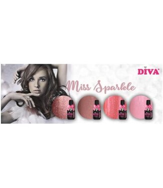 Diva Set Gellak Miss Sparkle 4 st. 10 ml.