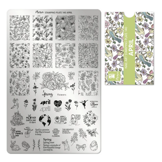 Moyra Stempelplaat 140 April met gratis Try on Sheet