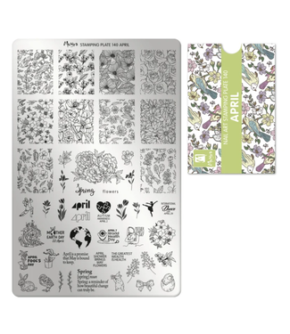 Moyra Stempelplaat 140 April met gratis Try on Sheet
