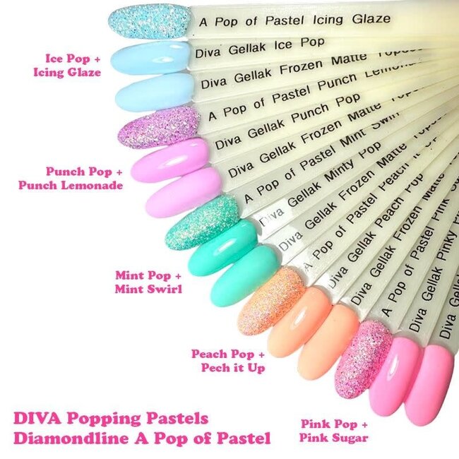 Set Gellak Popping Pastels 5 st. 10 ml.